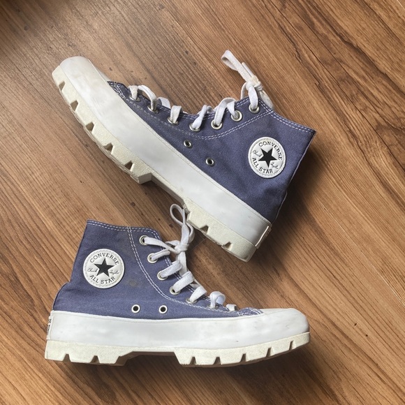 Converse High-Tops in Navy and White - Picture 1 of 8